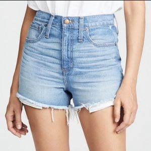 💥Madewell perfect high rise Step Hem jean shorts 2